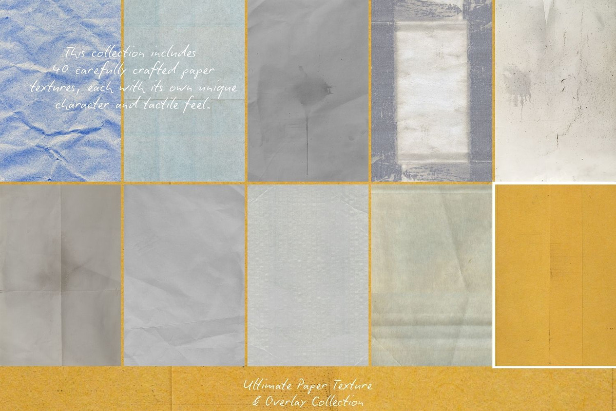 Paper Texture & Overlay Collection, a Texture Graphic by Natali Batu (Photo 4 of 10)