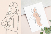 Pregnant & Maternity Woman, a Person Illustration by ms Julia Nova (Thumbnail 8 of 9)