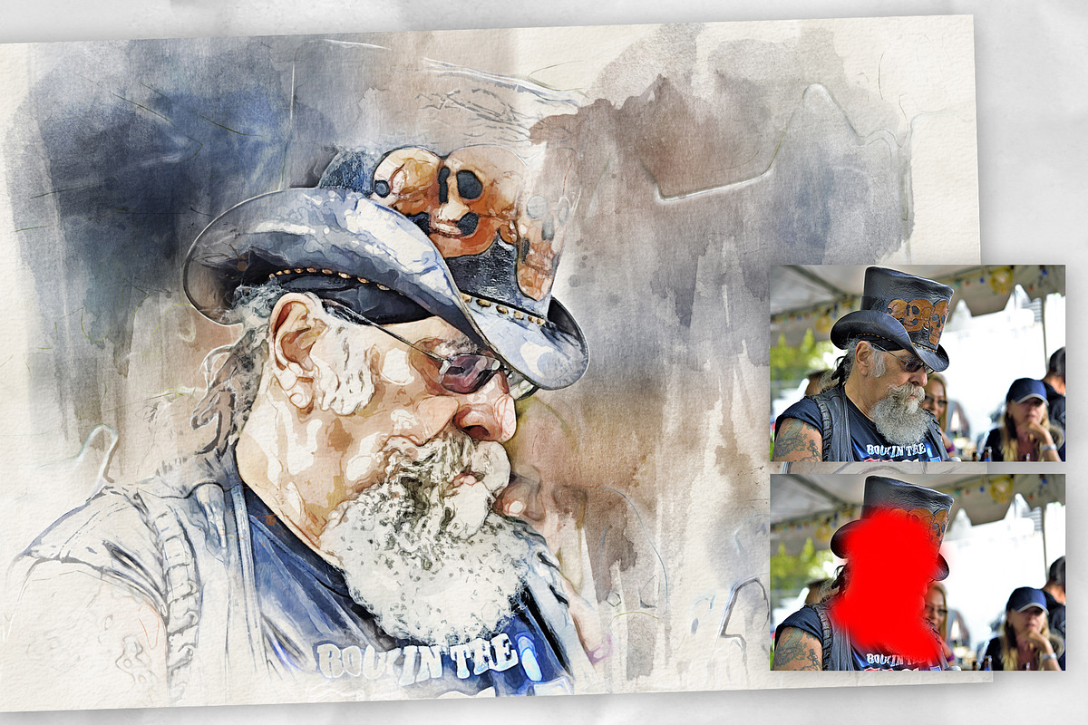 Quick Aquarelle Photoshop Action, an Action Add-On by GorynArt (Photo 7 of 18)