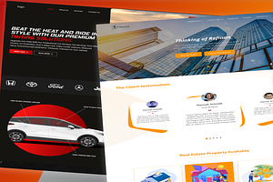startups,car, relstate landing pages, a Design Template by RayeesKhan
