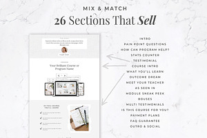 Sales Page Template For Canva Linen