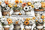 Whimsical Spring Flower Basket PNG, an Illustration by Canvas Craft (Thumbnail 1 of 7)