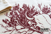Red Line Art Bull Skull Entwined, an Object Graphic by SharpMarketplace (Thumbnail 4 of 4)
