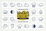 WEATHER FORECAST DOODLE ICONS, an Outline Icon by insemar (Thumbnail 1 of 4)