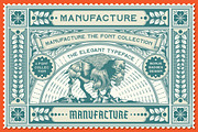 manufacture font collection, a Font by Tegh co. (Thumbnail 1 of 13)