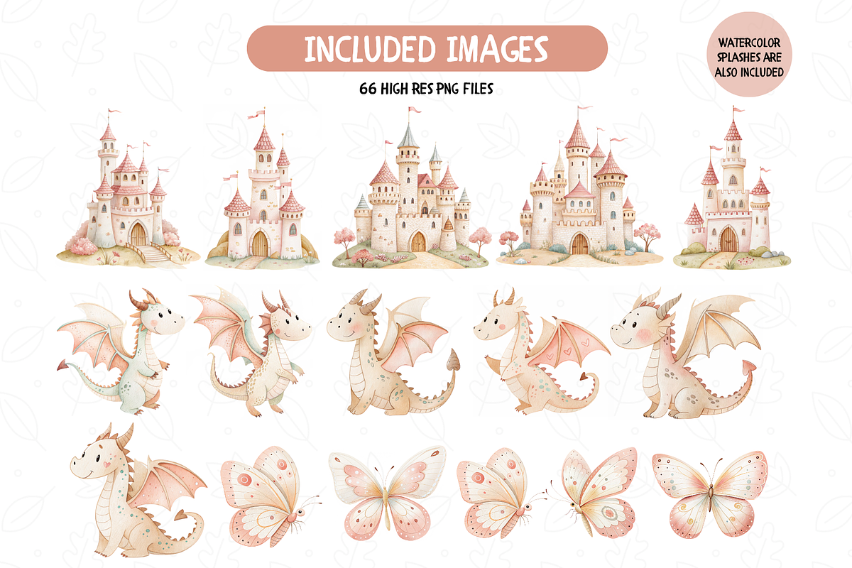 Princess Watercolor Clip Art, an Illustration by TatiMockup (Photo 4 of 7)