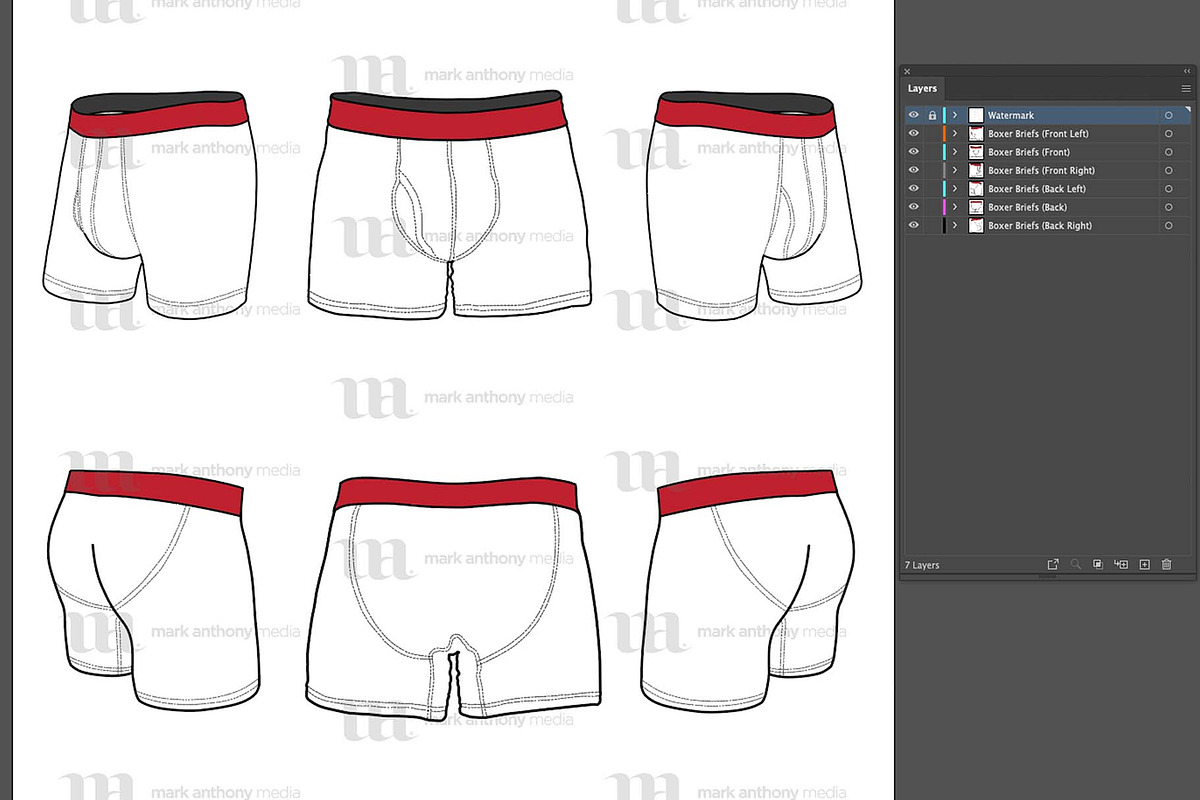 Boxer Briefs - Template Mockup, an Apparel Mockup by Mark Anthony Media (Photo 4 of 4)