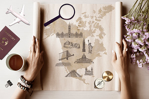 Around The World. Travel Bundle.