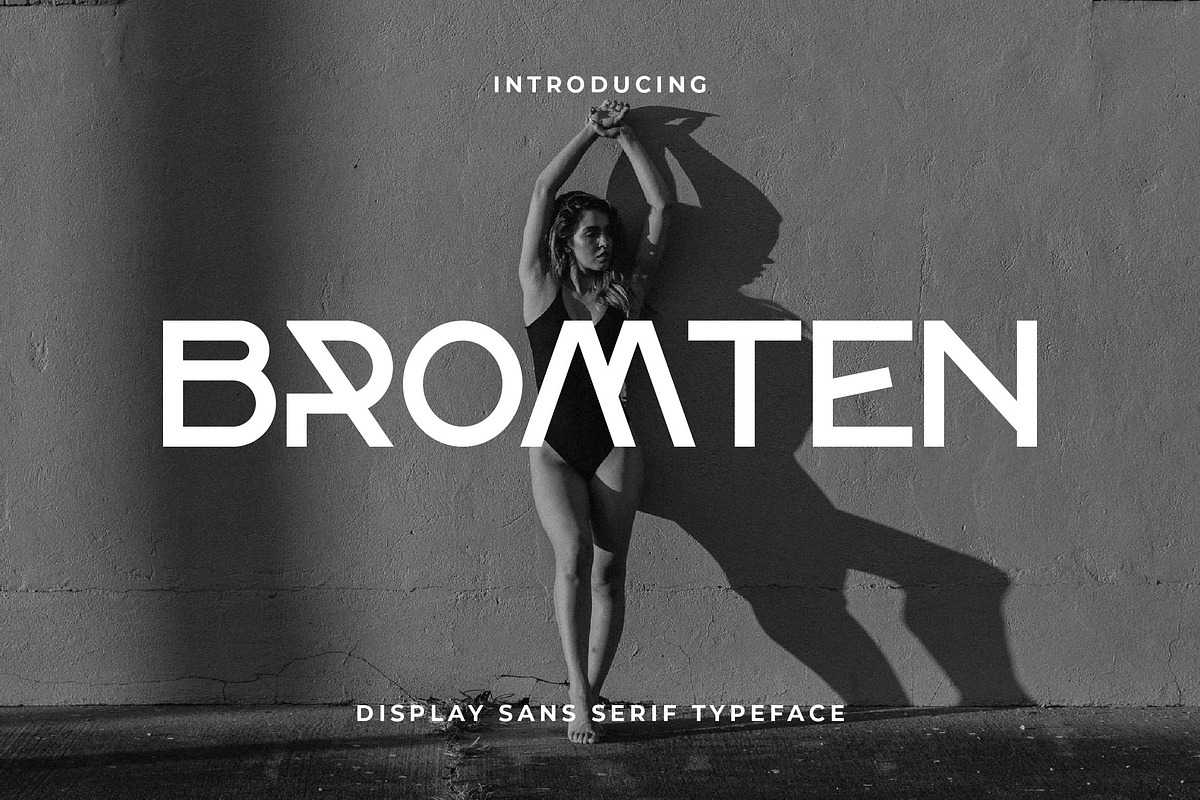 Bromten Geometric Sans Serif, a Sans Serif Font by Artiveko (Photo 1 of 6)
