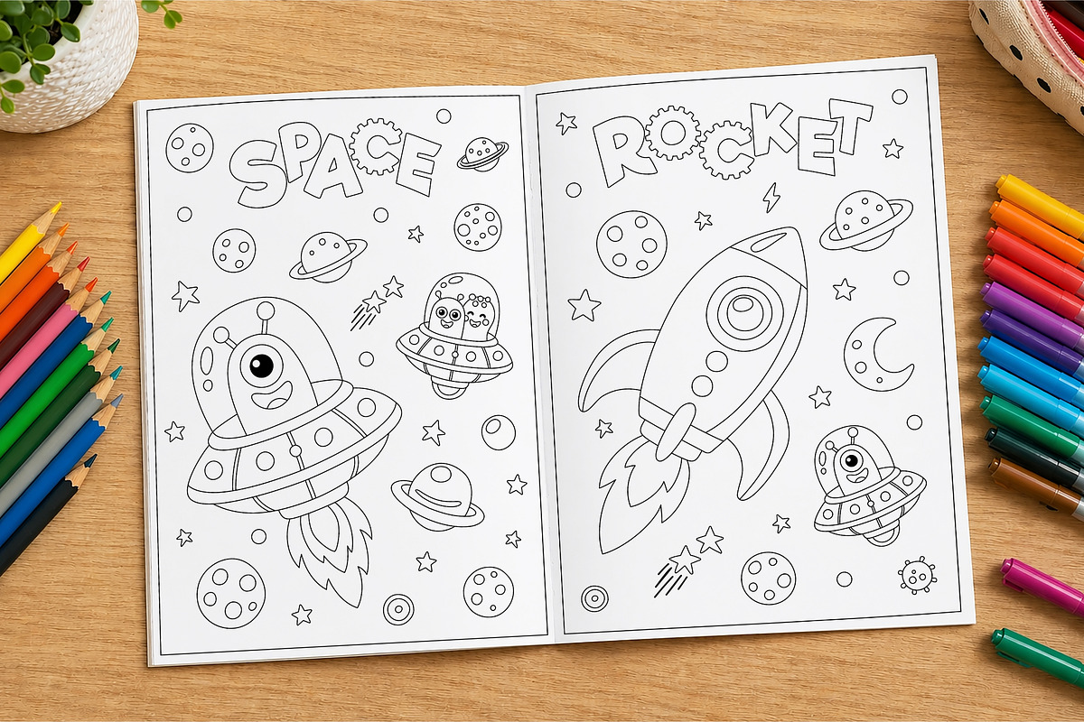 Coloring book for kids, an Education Illustration by LartGraphics (Photo 6 of 8)