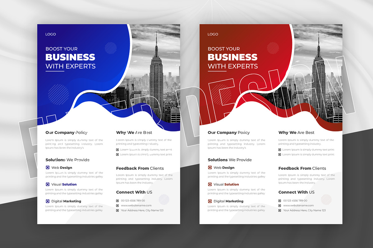 Corporate Business Flyer Design, a Flyer Template by MxVect Stock (Photo 1 of 3)