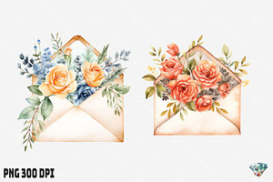 Vintage Envelope Flowers