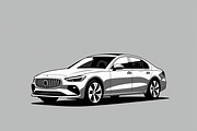 Modern Sports Sedan Vector Set, an Illustration by Gfx_Store (Thumbnail 2 of 8)