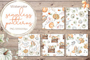 Pumpkins. Watercolor collection, an Object Graphic by Ana-Sakuta (Thumbnail 11 of 17)