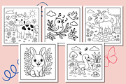 Animal Coloring pages – 31 PNG, an Animal Illustration by Smillyy Threads (Thumbnail 8 of 9)