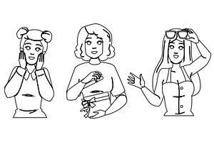 girl surprise woman vector, a Person Illustration by pikepicture