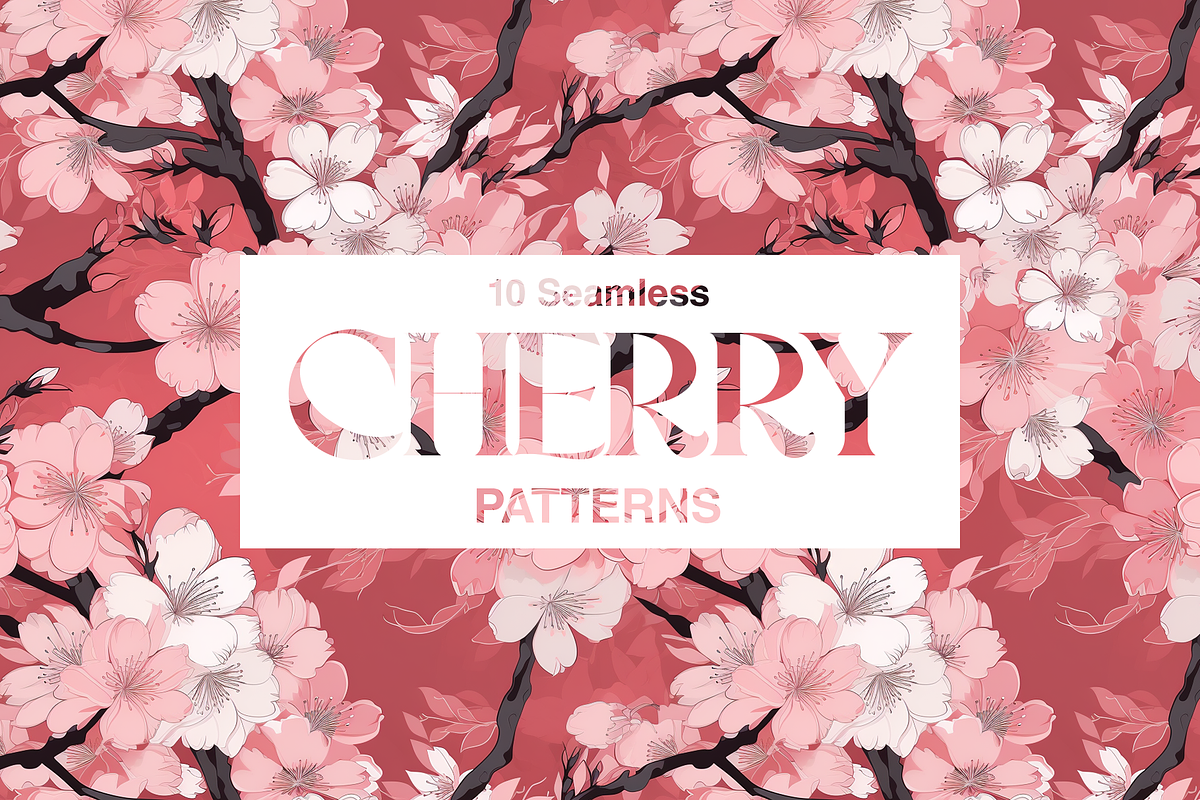 10 Cherry Blossom Patterns, a Pattern Graphic by Motifs (Photo 8 of 12)