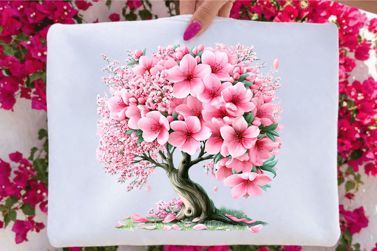 Whimsical Cherry Blossom Clipart, a Seasonal Illustration by SVGArt (Photo 5 of 5)
