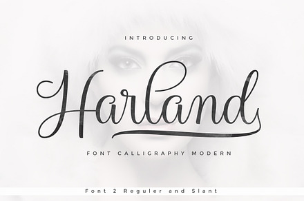 Harland (Reguler & Slant), a Script Font by cooldesignlab