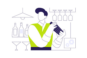 Making a perfect cocktail isolated, a Person Illustration by Visual Generation