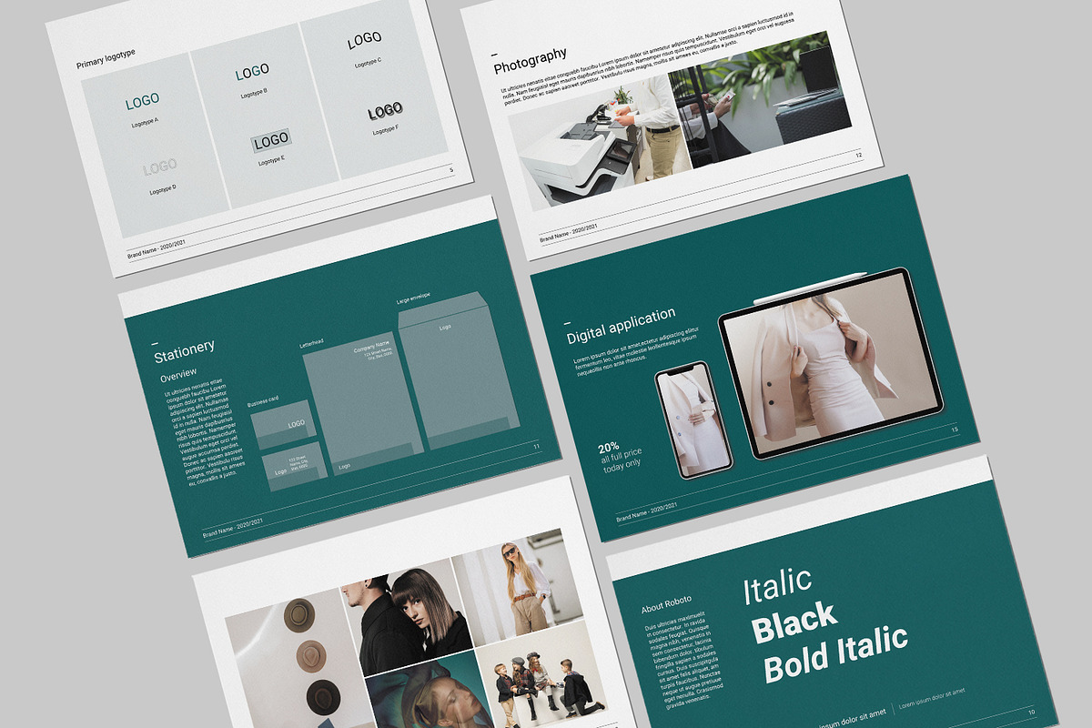 Brand Guidelines Template Canva, a Brochure Template by retrographix (Photo 2 of 3)