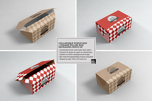 Square Pillow Box Packaging Mockup