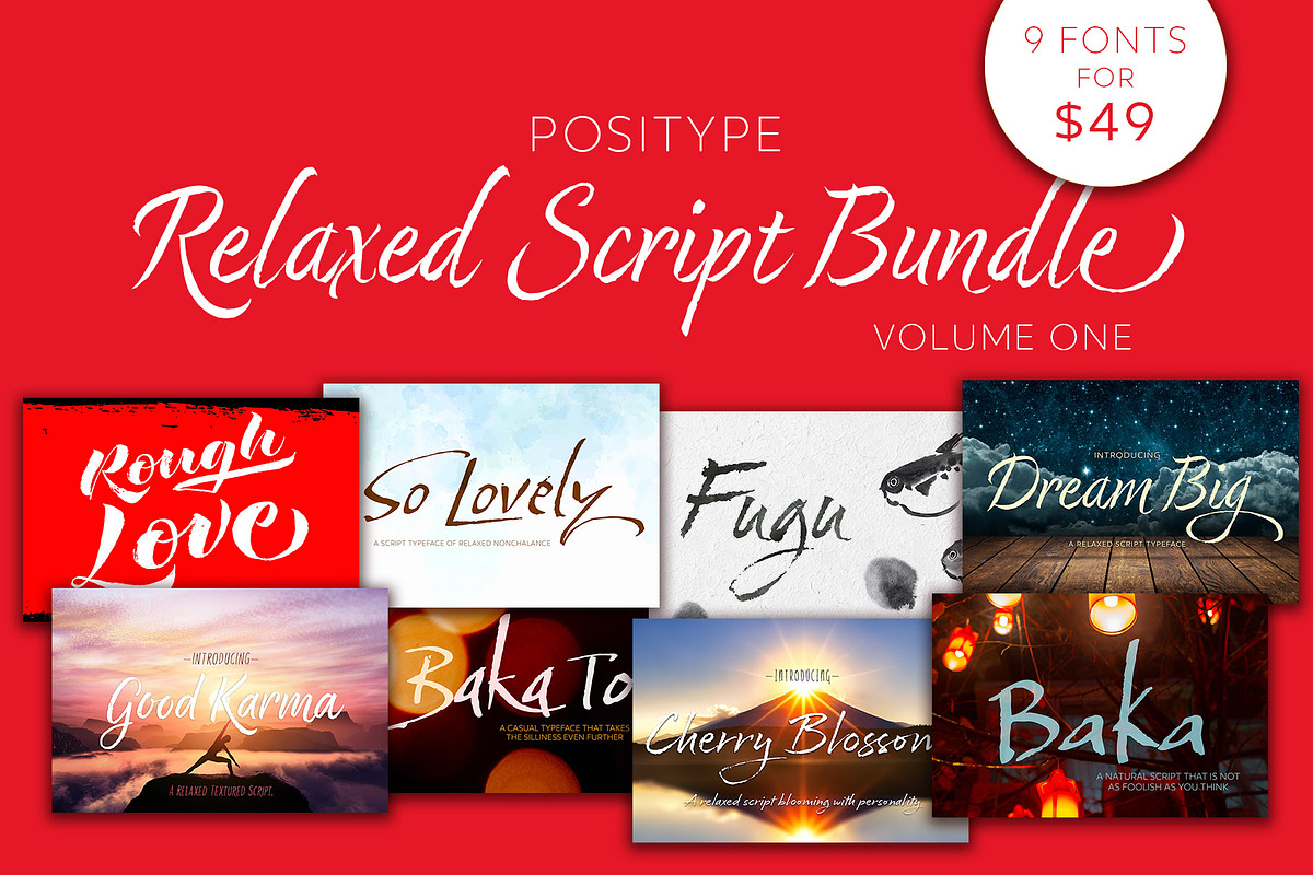 Positype Relaxed Script Bundle Vol 1