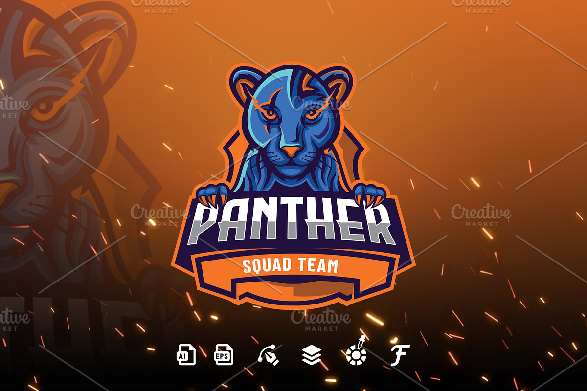 Panther Esports Gaming Mascot Logo