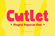 Cutlet - Playful Papercut Font