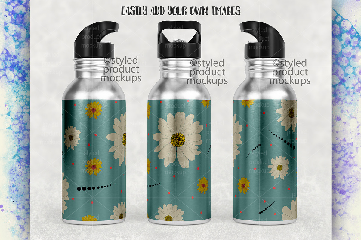 Sublimation 600ml bottle mockup, a Product Mockup by StyledProductMockups (Photo 2 of 6)
