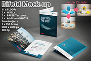 Bifold Brochure Mockup, a Print Template by MockUps Gallery (Thumbnail 1 of 5)