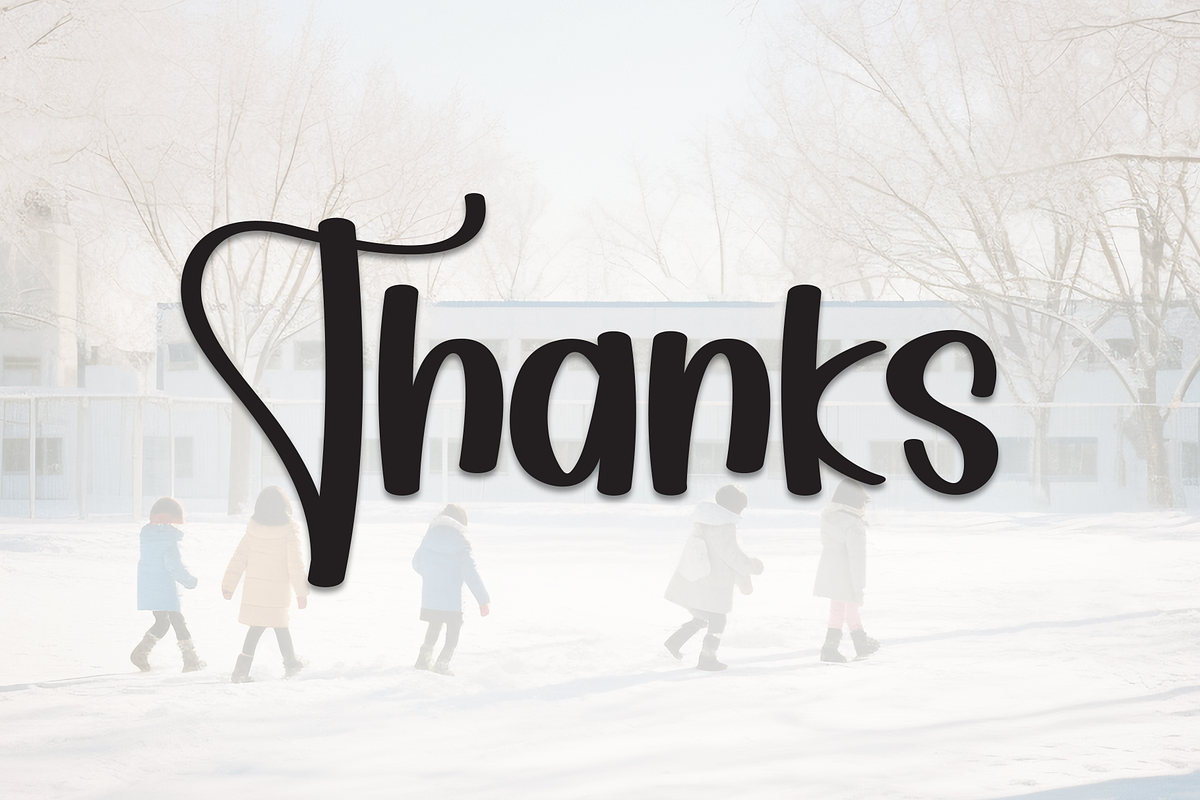 School Winter | Script Font, a Script Font by Scratchones (Photo 8 of 8)