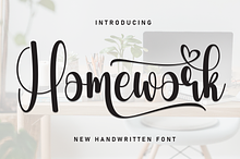 Homework | Script Font
