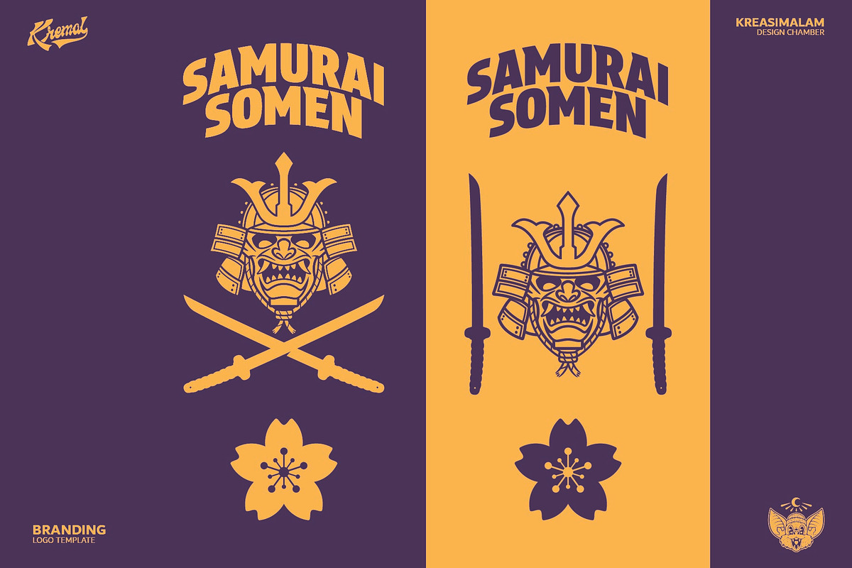 Samurai Somen Logo Template, a Branding & Logo Template by Kreasi Malam (Photo 9 of 11)