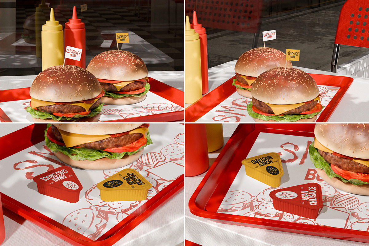 20 Burger Restaurant Branding Mockup, a Packaging Mockup by Vitora Mockup (Photo 5 of 6)