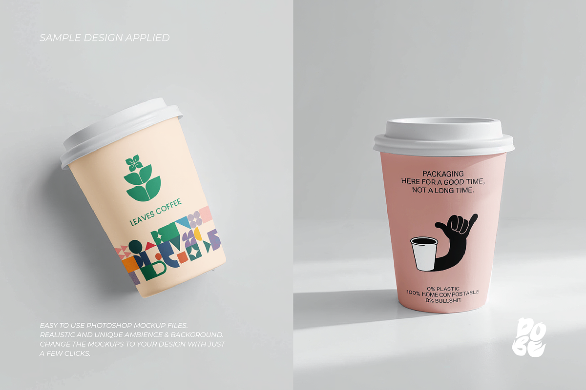 Coffee Cup Mockup Set - Vol 2, a Packaging Mockup by DOBE Studio (Photo 3 of 5)