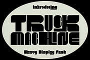 Truck Machine - Heavy Display Font, a Sans Serif Font by PutraCetol Studio (Thumbnail 1 of 11)
