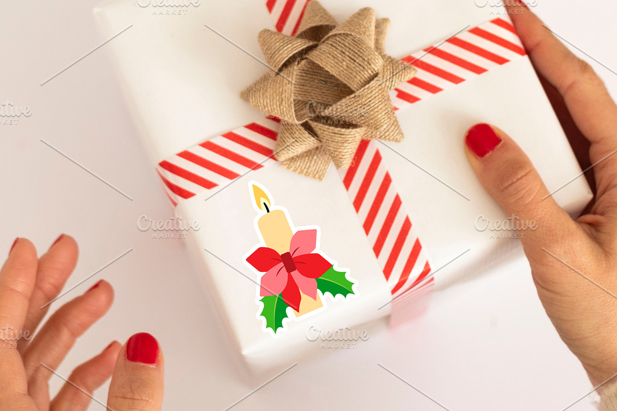 Christmas candle sticker set, an Emoji Icon by jelisua88 (Photo 2 of 7)