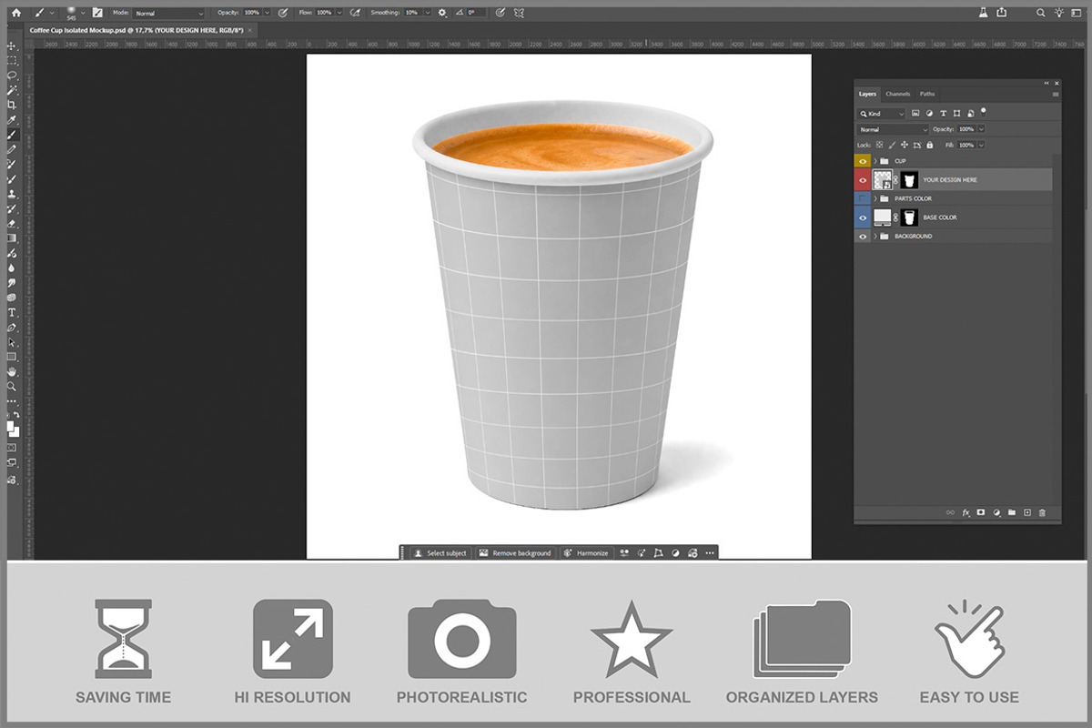 Isolated Coffee Cup PSD, a Cups & Container Mockup by Bruno's Shop (Photo 2 of 3)