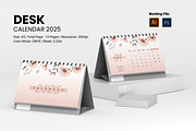 Desk Calendar 2025, a Stationery Template by crazyOWL