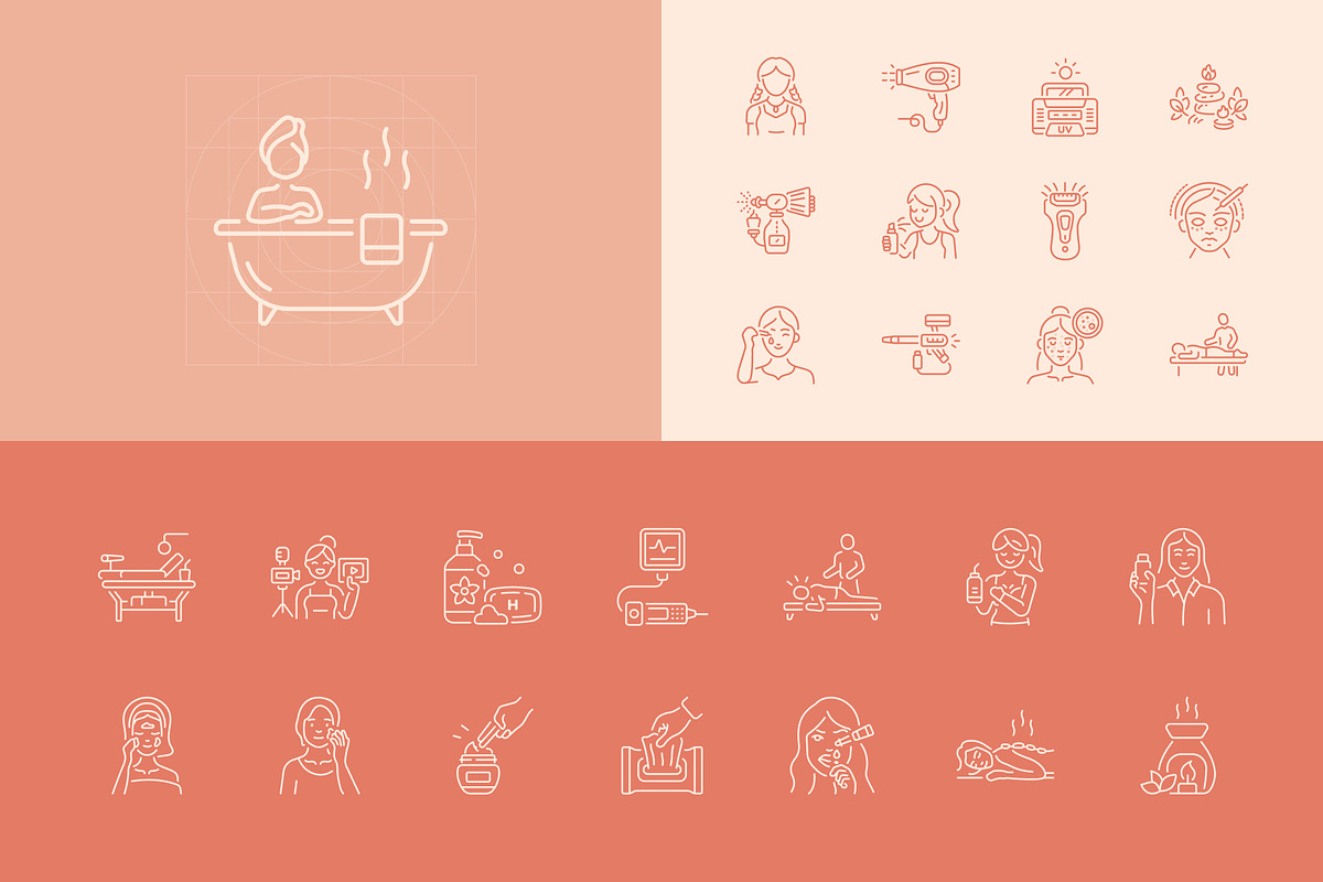 Beauty Icon Art Set, an Outline Icon by Prosymbols (Photo 5 of 8)