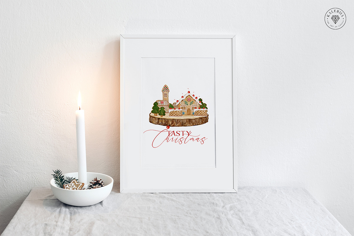 CHRISTMAS BAKERY Watercolor Set, a Decorative Illustration by Kaleriia (Photo 9 of 9)