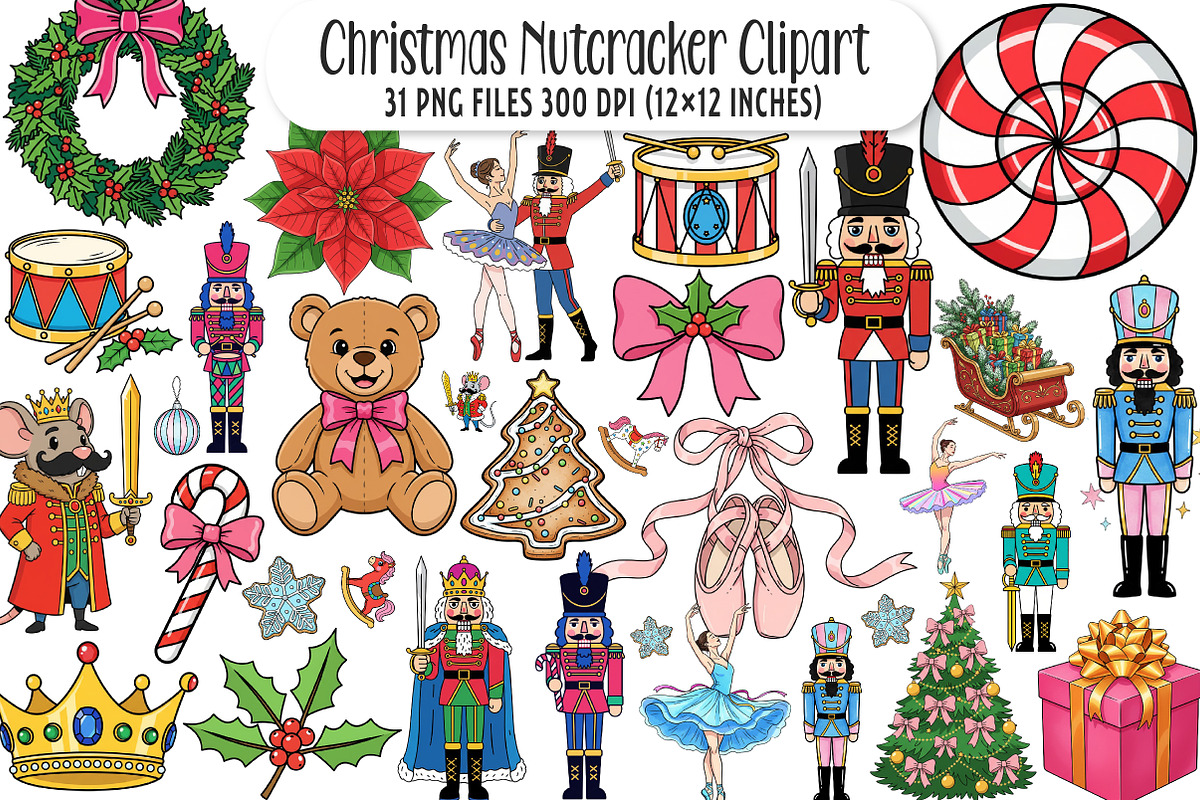 Christmas Nutcracker PNG Clipart, an Illustration by SinaCreation (Photo 1 of 7)