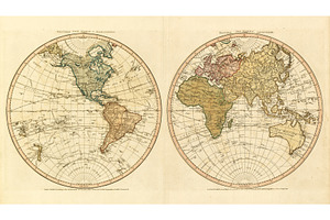 High Quality Antique World Map -, an Arts & Entertainment Photo by megastocker