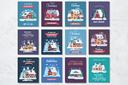 Cozy Winter House Christmas Cards, an Illustration by Alex Krugli (Thumbnail 2 of 8)