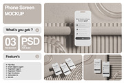 Phone Screen Mockup, a Device Mockup by Pixie Creative (Thumbnail 1 of 4)