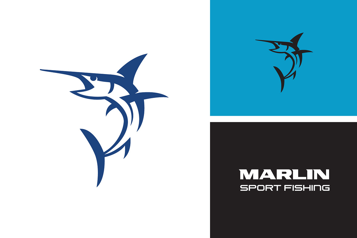 Marlin SwordFish Fresh Water Logo, a Branding & Logo Template by funpixel