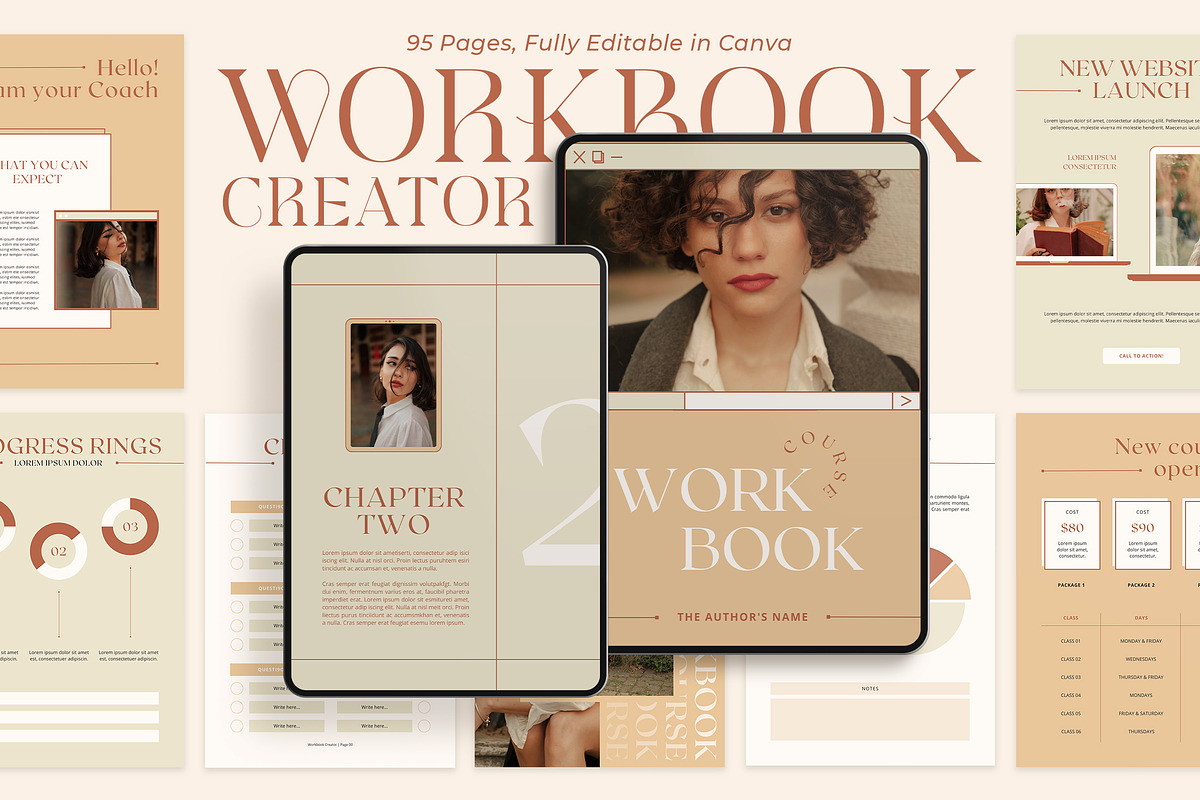 Course Workbook Template – Canva, a Marketing Template by Eesome Design Studio (Photo 1 of 23)