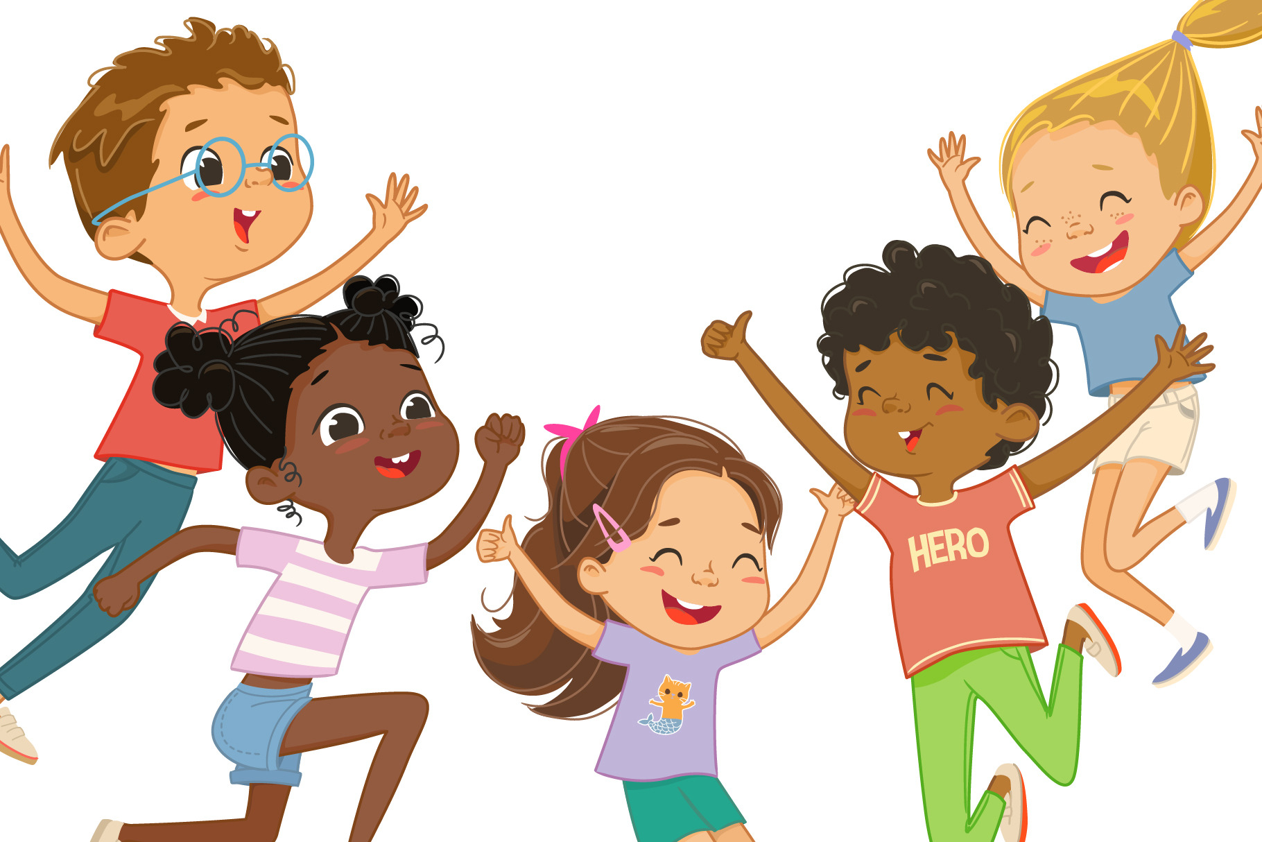 Happy School Children, An Education Illustration By Foxyimage