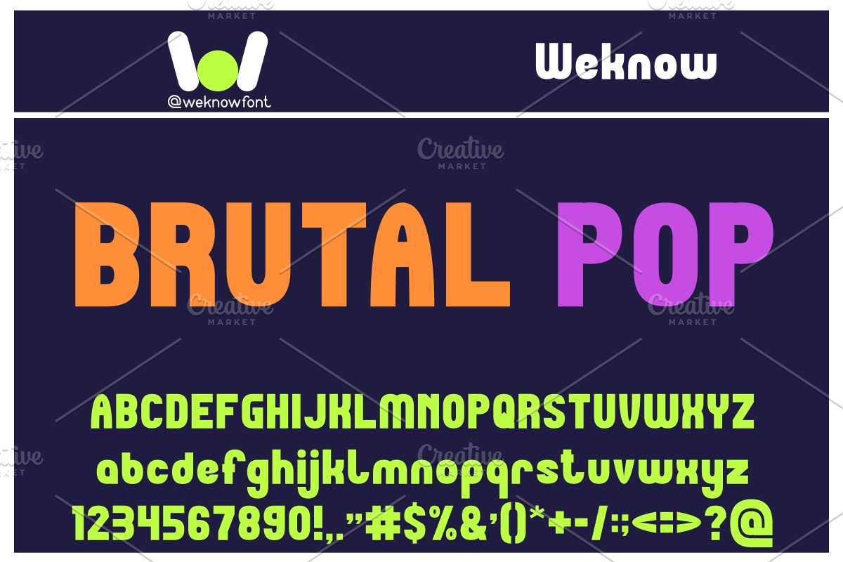 Micro Pop font, a Sans Serif Font by weknow (Photo 2 of 5)